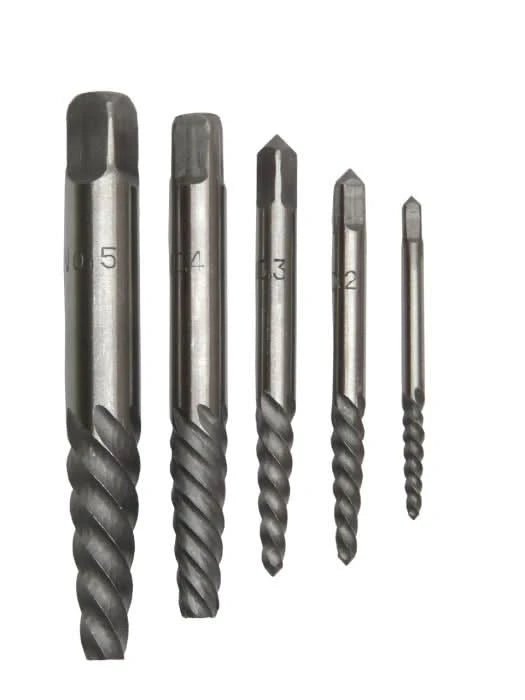 1 - 5 Carbon Steel Spiral Flute Screw Extractor Set - High Performance & Durable Cutting Tool | Drill America - Bayou Tool