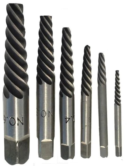 1 - 6 Carbon Steel Spiral Flute Screw Extractor Set - High Performance & Durable Cutting Tool | Drill America - Bayou Tool