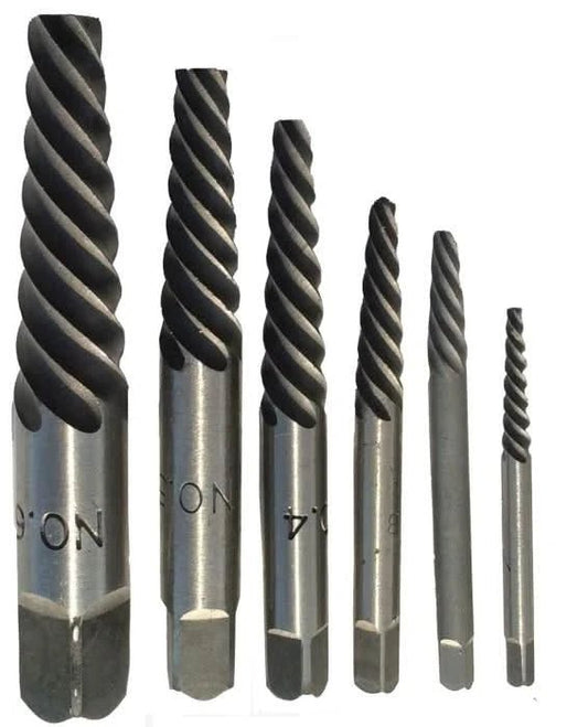 1 - 6 Carbon Steel Spiral Flute Screw Extractor Set - High Performance & Durable Cutting Tool | Drill America - Bayou Tool