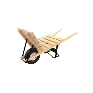 Bon Pro Plus 11-305 Brick & Tile Barrow - Single Knobby Tire Wood Handle| Masonry Tool for Pros