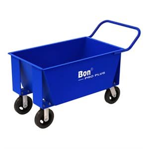 Bon Pro Plus 11-679 Mortar Buggy - 6.5 Cubic Feet - 8" Solid Rubber Wheels  | Masonry Tool for Pros