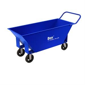 Bon Pro Plus 11-788 Mortar Buggy - 10 Cubic Feet - 8" Solid Rubber Wheels  | Masonry Tool for Pros