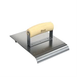 Bon 12-179 Edger/Groover - 6" X 8" - 1/4" Bit - 3/4" Radius Wood Handle 6" curb width | Concrete Tool for Pros