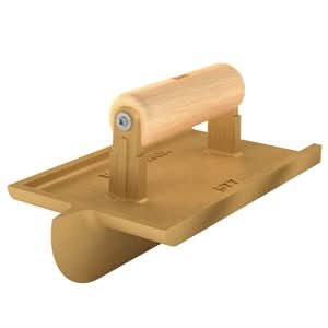 Bon 12-577 Groover - Bronze 7 1/2" X 4 1/2" Bit 1 1/2" X 1" Wood Handle Matching walking tools available | Concrete Tool for Pros