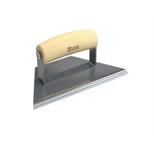 Bon 12-830 Tapered Edger - 8" To 3" - 1/4" Radius 3/8" Lip Wood Handle Patent #: D775508 | Concrete Tool for Pros