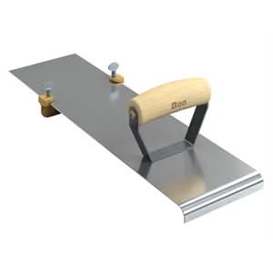Bon 12-856 Edger/Groover - 18" - 1" Bit - 1/2" Radius Wood Handle Patent #: D775508 | Concrete Tool for Pros
