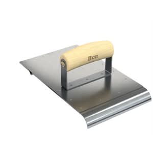 Bon 12-884 Edger/Groover - 6" X 10" - 1/4" Bit - 3/4" Radius Wood Handle 3/4" lip | Concrete Tool for Pros