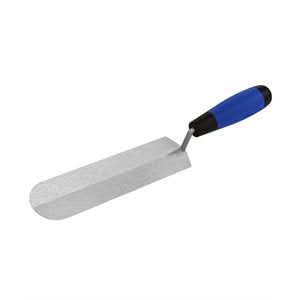 Bon Pro Plus 21-189 Coke Trowel - Round End 8" - Comfort Grip Handle  | Masonry Tool for Pros
