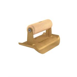 Bon 22-104 Edger - Bronze 6" X 3" - 3/4" Radius X 3/4" Lip Wood Handle Won't dig into concrete | Concrete Tool for Pros