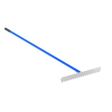 Bon 28-125 LUTE RAKE T CONNECTOR BLUNT TOOTH 30" 6' HDL | Roofing Tool for Pros