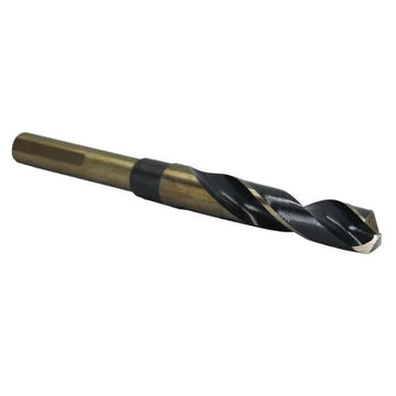 45/64" HSS Black & Gold Drill Bit with Reduced 1/2" 3 - Flat Shank, Contractor Series - High Performance & Durable Cutting Tool | Drill America - Bayou Tool