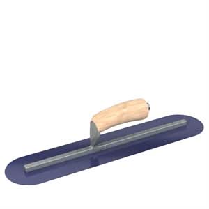 Bon Steel City 66-154 Finish Trowel - Round - Blue Steel - 18 X 4 - Wood Professional grade trowels | Concrete Tool for Pros