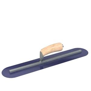 Bon Steel City 66-155 Finish Trowel - Round - Blue Steel - 20 X 4 - Wood Professional grade trowels | Concrete Tool for Pros