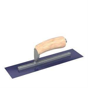 Bon Steel City 66-175 Finish Trowel - Square - Blue Steel - 12 X 3 - Wood Professional grade trowels | Concrete Tool for Pros