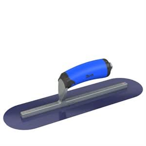 Bon Steel City 67-151 Finish Trowel - Round - Blue Steel - 14 X 4 - Comfort Grip Professional grade trowels | Concrete Tool for Pros