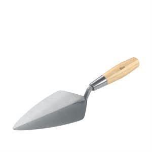 Bon Keystone 72-512 Brick Trowel Forged 9" Narrow London Wood Handle Will not weaken or crack | Masonry Tool for Pros
