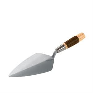 Bon Keystone 72-515 Brick Trowel Forged 9" Narrow London Leather Handle Will not weaken or crack | Masonry Tool for Pros