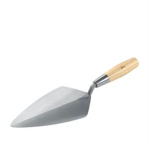 Bon Keystone 72-542 Brick Trowel Forged 10-1/2" Narrow London Wood Handle Will not weaken or crack | Masonry Tool for Pros