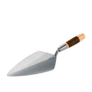 Bon Keystone 72-545 Brick Trowel Forged 10-1/2" Narrow London Leather Handle Will not weaken or crack | Masonry Tool for Pros