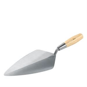 Bon Keystone 72-572 Brick Trowel Forged 12" Narrow London Wood Handle Will not weaken or crack | Masonry Tool for Pros