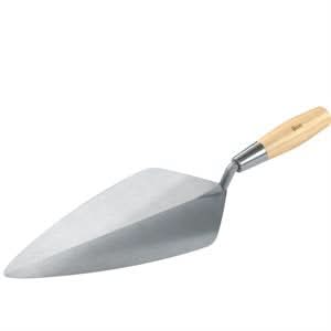 Bon Keystone 72-582 Brick Trowel Forged 13" Narrow London Wood Handle Will not weaken or crack | Masonry Tool for Pros