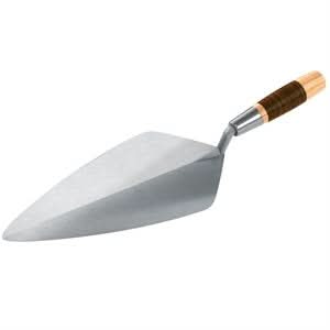 Bon Keystone 72-585 Brick Trowel Forged 13" Narrow London Leather Handle Will not weaken or crack | Masonry Tool for Pros