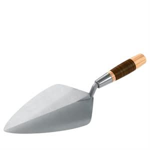 Bon Keystone 72-605 Brick Trowel Forged 10" Wide London Leather Handle Will not weaken or crack | Masonry Tool for Pros