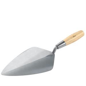 Bon Keystone 72-612 Brick Trowel Forged 11" Wide London Wood Handle Will not weaken or crack | Masonry Tool for Pros
