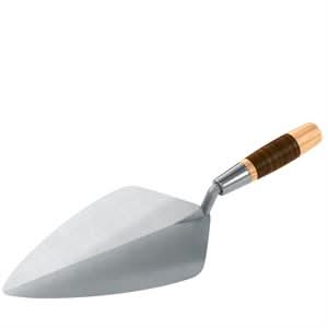 Bon Keystone 72-615 Brick Trowel Forged 11" Wide London Leather Handle Will not weaken or crack | Masonry Tool for Pros