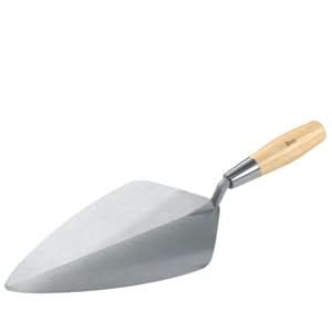Bon Keystone 72-622 Brick Trowel Forged 12" Wide London Wood Handle Will not weaken or crack | Masonry Tool for Pros