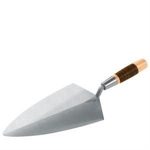 Bon Keystone 72-655 Brick Trowel Forged 12" Philadelphia Leather Handle Will not weaken or crack | Masonry Tool for Pros