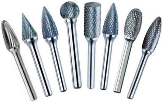 8 Piece Carbide Bur Set (SA5, SC3, SC5, SD5, SF3, SF5, G3 & SL4) - High Performance & Durable Cutting Tool | Drill America - Bayou Tool
