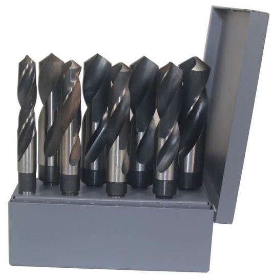 8 Piece HSS Black and Bright Reduced Shank HSS Drill Bit Set, 9/16" - 1" - High Performance & Durable Cutting Tool | Drill America - Bayou Tool