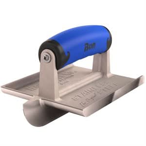 Bon Pro Plus 88-314 Groover - Bullet Stainless Steel 6" X 4 1/2" Bit 1" X 1/2" Comfort Grip Handle Last longer | Concrete Tool for Pros