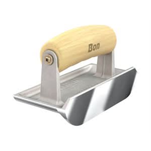 Bon 89-311 Edger - Bullet Stainless Steel 6" X 2 3/4" Lip 5/8" X 3/16" Wood Handle 6" long  x 2-3/4" wide edger | Concrete Tool for Pros