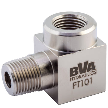 BVA Hydraulics - Fitting Elbow 90 Dg Street 3/8"-18 Nptf Male X 3/8"18 Nptf Female 10,000 Psi | Hydraulic Elbows