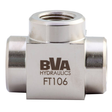BVA Hydraulics - Fitting Tee 3/8"-18 Nptf 10,000 Psi | Hydraulic Tees