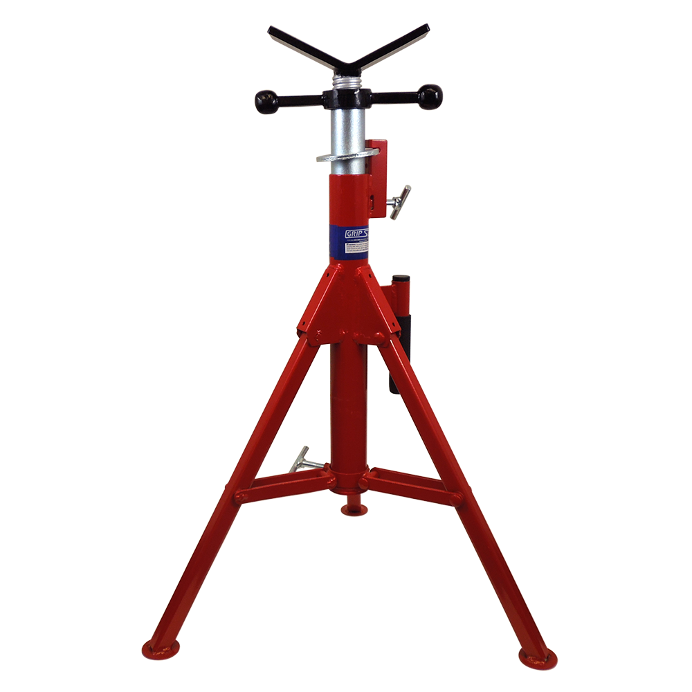 Grip Star 3000 lb Folding Pipe Stand – Carry Handle & Double Key Locking System