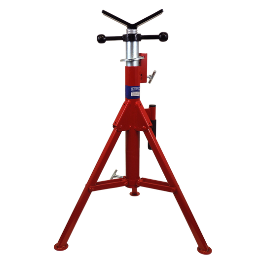 Grip Star 3000 lb Folding Pipe Stand – Carry Handle & Double Key Locking System