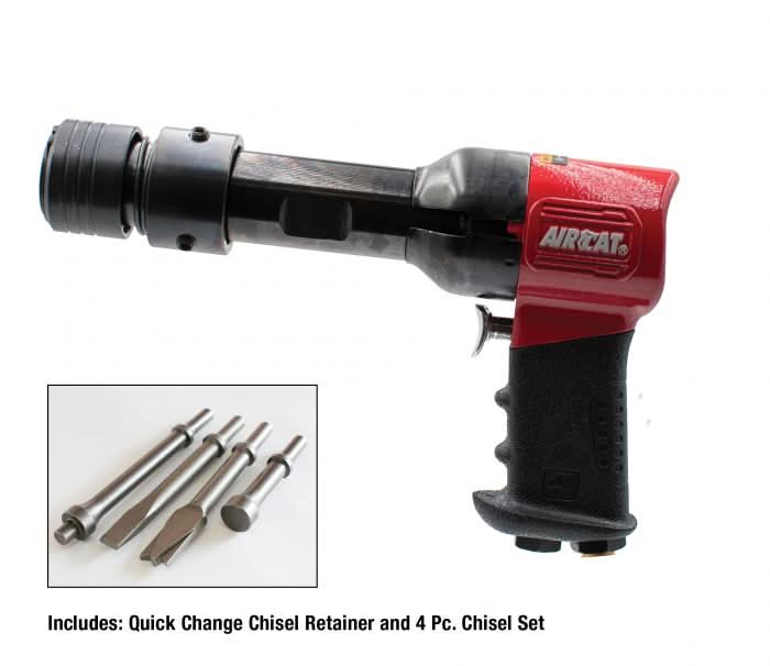 Aircat - .498 Super Duty Air Hammer Kit 1,760 BPM w/4 Chisels - Bayou Tool