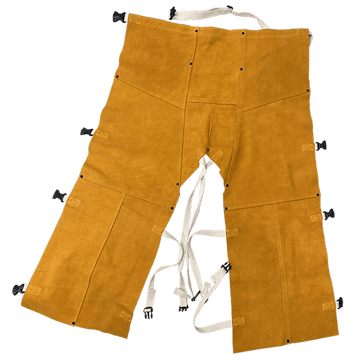 Armour Guard - 40" Welding Chaps - Golden Brown Split Cowhide Leather - Bayou Tool