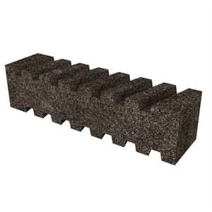 Bon 12 - 282 Rub Brick - Fluted 8" X 2" X 2" - 20 Grit | Ironworking & Rebar Tool for Pros - Bayou Tool