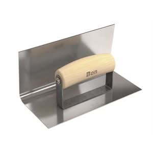Bon 12 - 410 Step Tool - Inside 8" X 4" - 1/2" Radius 4" Lip Wood Handle 1/2" radius | Concrete Tool for Pros - Bayou Tool