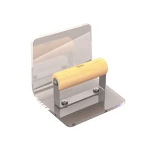 Bon 12 - 696 Step Tool - Plex Inside 6" X 5" - 3/4" Radius 5" Lip Wood Handle nan | Concrete Tool for Pros - Bayou Tool