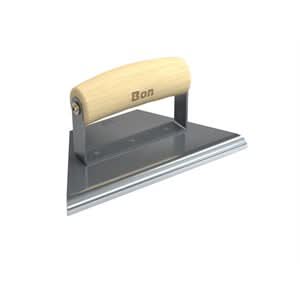 Bon 12 - 831 Tapered Edger - 8" To 3" - 3/8" Radius 1/2" Lip Wood Handle Patent : D775508 | Concrete Tool for Pros - Bayou Tool