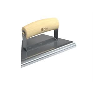 Bon 12 - 832 Tapered Edger - 8" To 3" - 1/2" Radius 5/8" Lip Wood Handle Patent : D775508 | Concrete Tool for Pros - Bayou Tool
