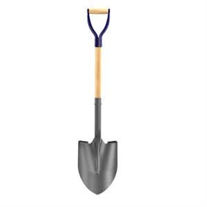 Bon 14 - 256 Shovel - Round Point 27" D Wood Handle | General Construction Tool for Pros - Bayou Tool