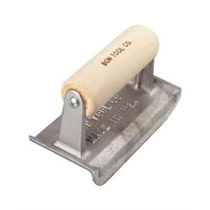 Bon 22 - 250 Edger - Aluminum 6" X 3" Wood Handle Cast from quality aluminum alloy | Concrete Tool for Pros - Bayou Tool