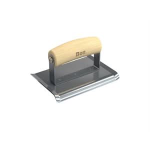 Bon 22 - 344 Edger Curvend 6" X 4" 3/8"R 1/2"L Wood Handle 6" long x 3" wide edger (6 - Pack) | Concrete Tool for Pros - Pack of 6 - Bayou Tool
