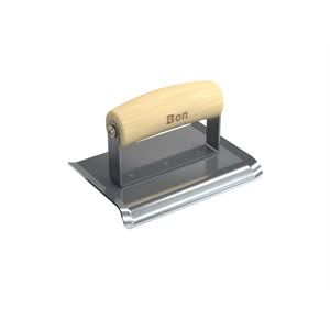 Bon 22 - 345 Edger Curvend 6"X 4" 1/2"R 5/8"L Wood Handle 6" long x 4" wide edger (6 - Pack) | Concrete Tool for Pros - Pack of 6 - Bayou Tool